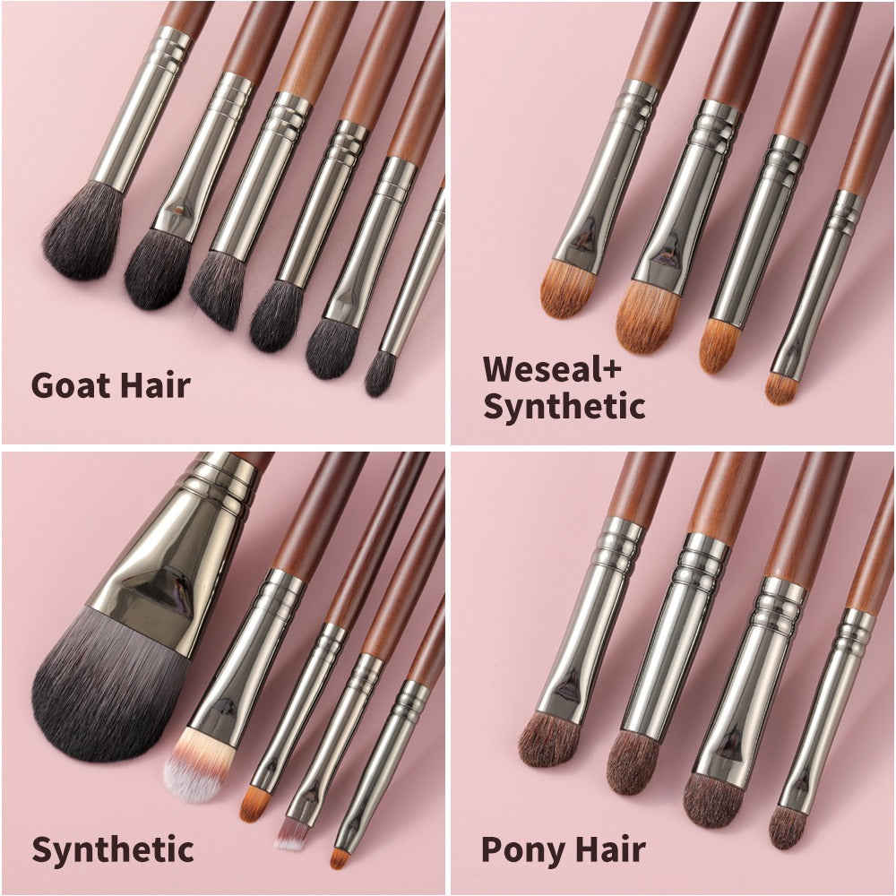 Natural Makeup Brushes Set