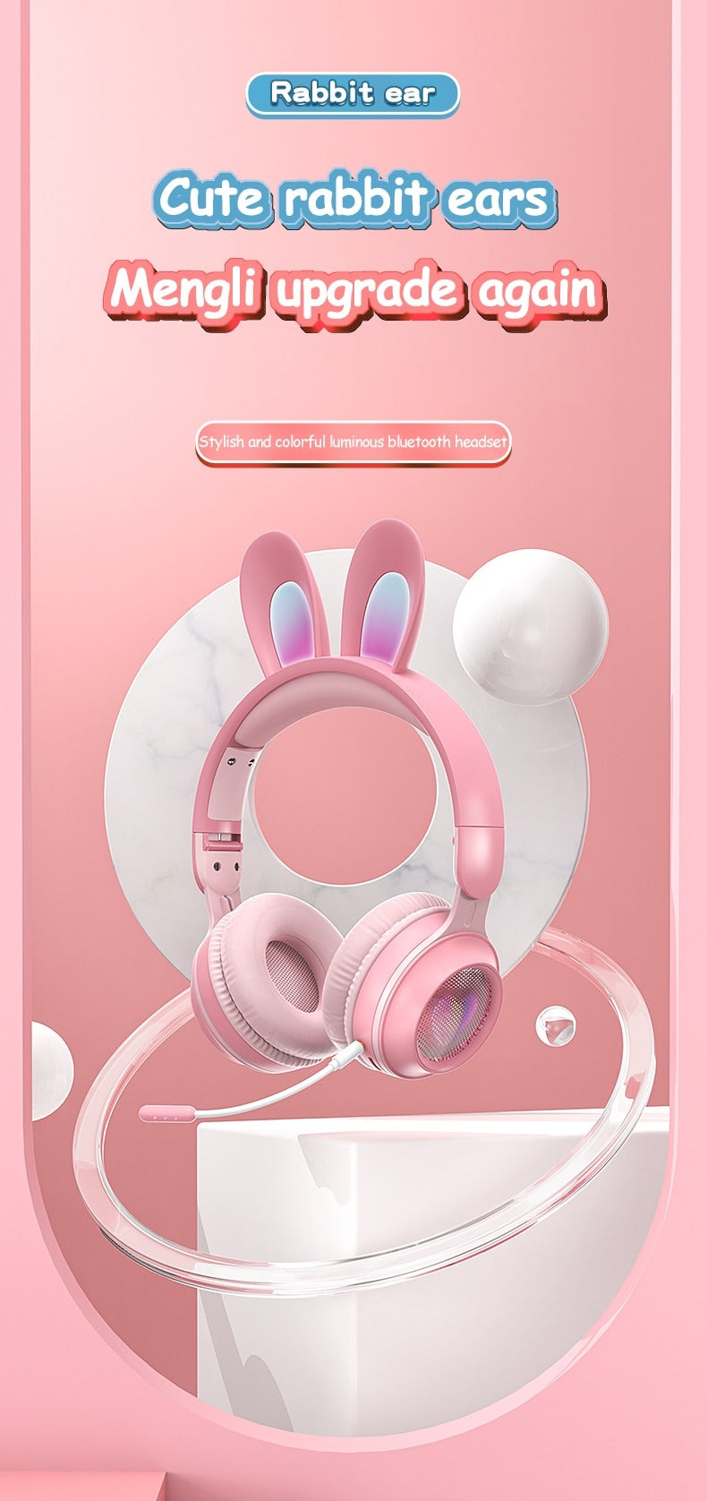 Rabbit Ear Wireless Headphones