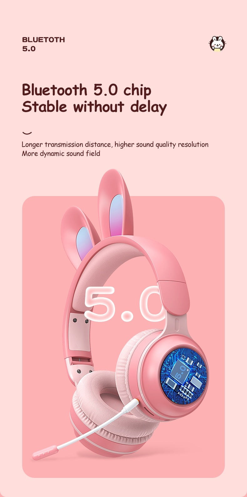 Rabbit Ear Wireless Headphones