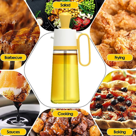 2 In 1  Oil Dispenser With Silicon Brush