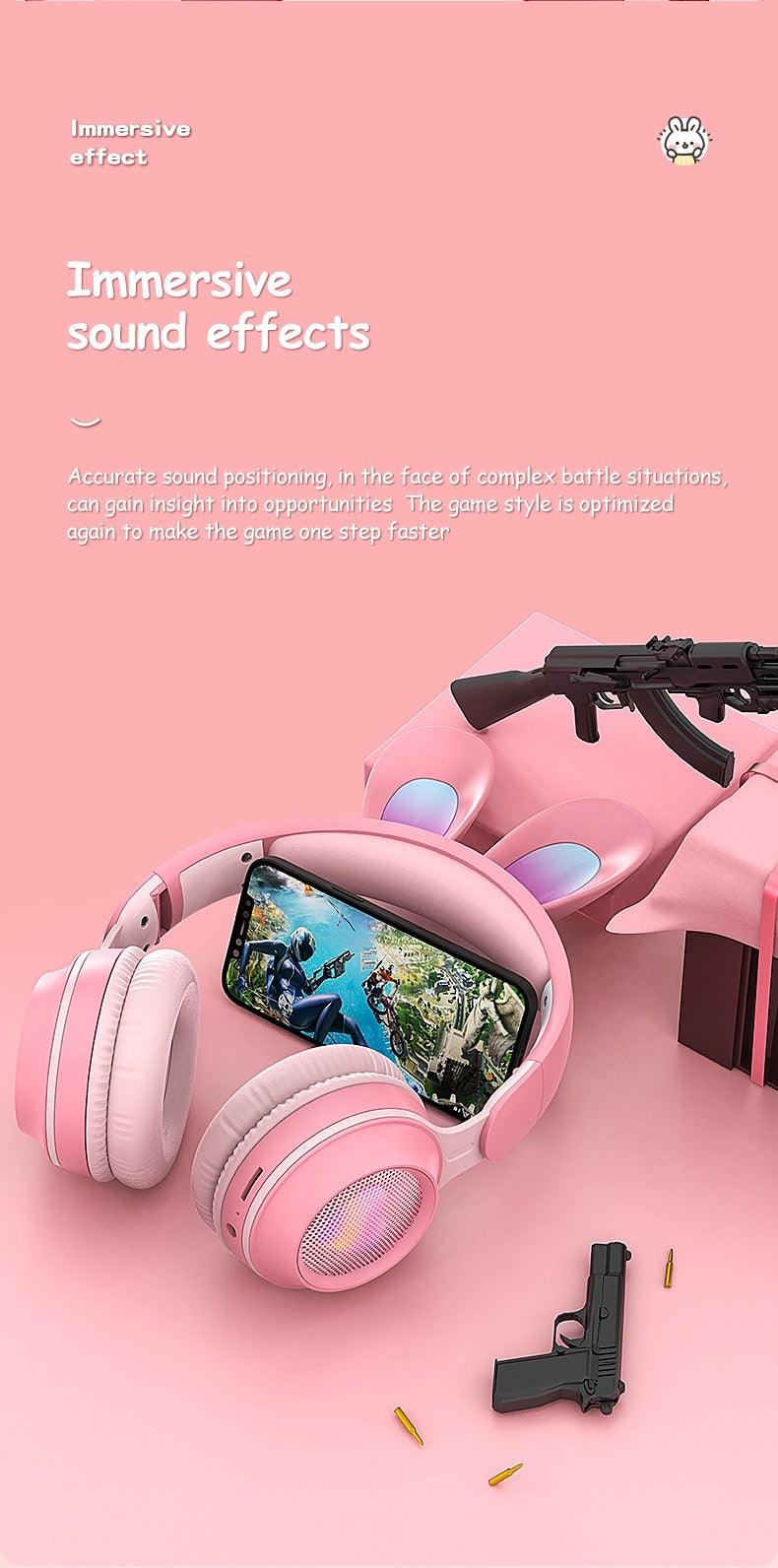 Rabbit Ear Wireless Headphones