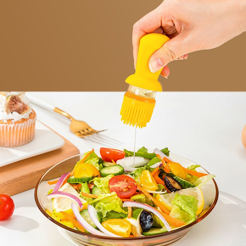 2 In 1  Oil Dispenser With Silicon Brush