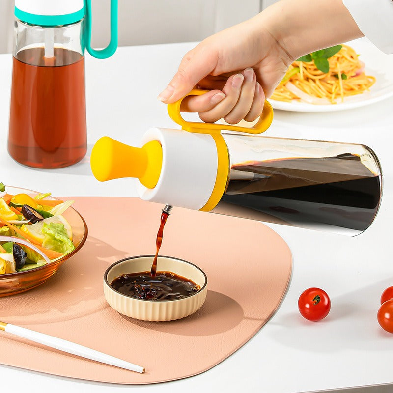 2 In 1  Oil Dispenser With Silicon Brush