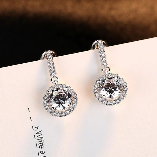 Diamond-Inlaid Fashion Earrings (Premium Quality)